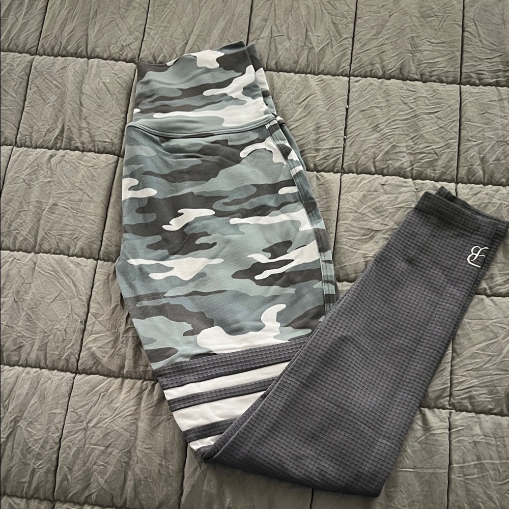Bombshell Sportswear Camo and Gray Leggings